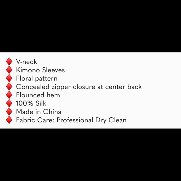 SOLD NWT Lewit Red Poppy Floral Kimono Dress Size 0 - Picture 8 of 8